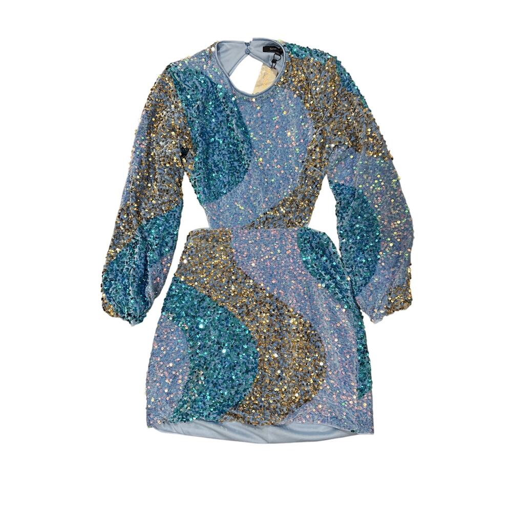 Sequin backless strut and bolt cocktail dress women’s small